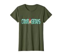 Disney Princess Moana Courageous Camiseta, Mujer, Verde Oliva, XL