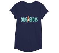 Disney Princess Moana Courageous Camiseta, Niñas, Azul Marino, M