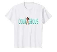 Disney Princess Moana Courageous Camiseta, Niños, Blanco, 8 años