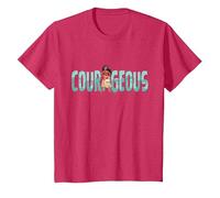 Disney Princess Moana Courageous Camiseta, Niños, Rojo Jaspeado, 6 años