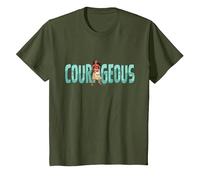 Disney Princess Moana Courageous Camiseta, Niños, Verde Oliva, 2 años
