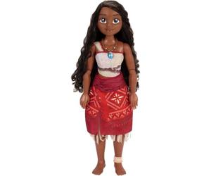 Disney Princess Moana Playdate 32" / 81cm Doll, Official Disney by Jakks Pacific, My Size Articulated Doll, Includes Hair Brush and Hair Accessories to Wear, Fun Paper Pua and HeiHei, For 3+