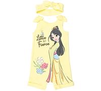 Disney Princess Mulan Baby Girls Cuddly Sleeveless Romper & Headband Yellow 24 Months