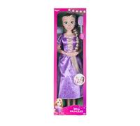 Disney Princess Muñeca Rapunzel Playdate de 80 cm, Producto Oficial de Disney de Jakks Pacific, muñeca articulada de tamaño Real, Incluye Cepillo de Princesa para peinar su Cabello