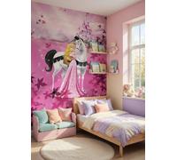 Disney Princess Papel Tapiz Fotográfico Komar Dormitorio Chicas Medium Rojo