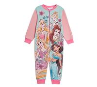 Disney Princess Pijama de Una Pieza Para Niñas Pijamas de Forro Polar Todo en Uno Pjs Infantiles con Cremallera Ropa de Descanso Ropa de Dormir Infantil, rosa, 2-3 años