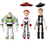 Disney Princess Pixar Toy Story - Figura de acción de 3 unidades, Bright Woody Buzz Lightyear y Jessie, Black Tie Hollywood Stars, juguetes de escala de 7 pulgadas