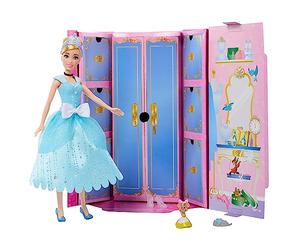 Disney Princess Royal Fashion Reveal Cenicienta Muñeca princesa con accesorios de moda sorpresa, juguete +3 años (Mattel HMK53)
