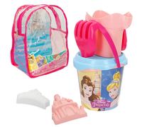 Disney - Mochila Princesas Disney Set Cubo de playa Completo Pala, Rastrillo, Cedazo, Regadera, Moldes Juguetes bebés 1 año Juguetes niños niñas 10 meses Juguetes Arenero infantil