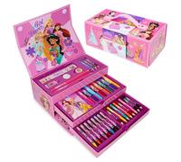 Disney Princess Set de Arte para Niñas con Más 30 Piezas, Maletin Pinturas para Niñas (Rosa Princesa)