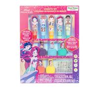 Disney Princess Set Maquillaje Glitter 11 pzs Gloss, Esmalte y Pegatinas