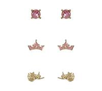 Disney Princess Sleeping Beauty Pink & Gold Trio Earring Set SH00703YRPL