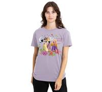 Disney Princess Snow Blanco, Pocahontas, Sleeping Beauty Camiseta de Mujer, Lavanda, XXL