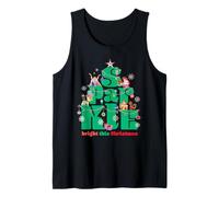 Disney Princess Sparkle Bright This Christmas Winter Holiday Camiseta sin Mangas