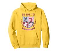 Disney Princess Squad Crest Go for It Follow Your Own Path Sudadera con Capucha, Unisex para adultos, Limón, L
