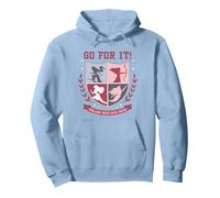 Disney Princess Squad Crest Go for It Follow Your Own Path Sudadera con Capucha, Unisex para adultos, Azul polvoriento, S