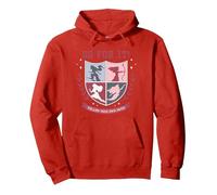 Disney Princess Squad Crest Go for It Follow Your Own Path Sudadera con Capucha, Unisex para adultos, Rojo, M