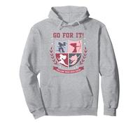 Disney Princess Squad Crest Go for It Follow Your Own Path Sudadera con Capucha, Unisex para adultos, Gris Jaspeado, XL