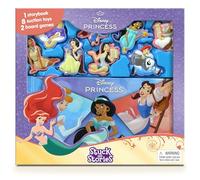 Disney Princess Stuck on Stories - Activity Books for kids, 10-page storybook, 8 toy suction cups, a board game to enjoy