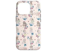 Disney Princess Tiana Belle Jasmine Ariel Sketch Floral Rosa Carcasa para iPhone 16 Pro