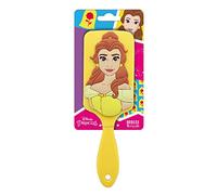 DISNEY PRINCESSES - Cepillo de pelo 3D silicona Belle - Para todo tipo cabello - Cepillado divertido - Peinado rápido y suave - Apto niños y adultos - Producto oficial Disney