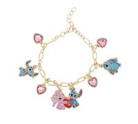 Disney Pulsera con dije Lilo & Stitch para mujer en latón, longitud 18+2,5 cm
