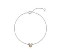 Disney Pulsera de plata de ley 925 con piedra natal de junio de Minnie Mouse, 6.75 pulgadas con extensor de 1 pulgada