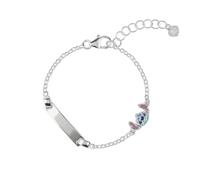 Disney Pulsera de plata de ley con pespuntes, talla única, Plata de ley, No es una piedra preciosa