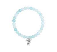 Disney Pulsera expansora de cuentas azul claro con costuras plateadas