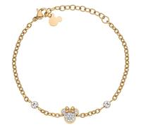 Disney Pulsera Minnie Mouse, Acero Inoxidable y Circonitas para Niñas, Largo 13-18 cm