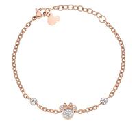 Disney Pulsera Minnie Mouse, Acero Inoxidable y Circonitas para Niñas, Largo 13-18 cm