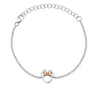 Disney Pulsera plata con figura Central que representa a Minnie (Conformado)