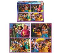 Educa - Multi 4 Encanto | Set de 4 puzzles infantiles progresivos de 50 a 150 piezas. Medida aproximada una vez montado: 34 x 24 cm. Compuesto por grandes piezas perfectamente acabadas +5 años (19581)