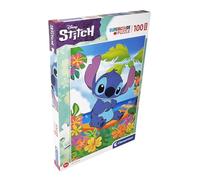Disney Puzzle Supercolor Stitch playa con flores 100 piezas 42 x 62 cm
