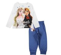 Disney Pyjama Coton Fille Des Neiges Pijama de algodón niña La Reina de Las Niev, Blanco, 8 años (Pack de 2) Unisex niños