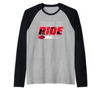 Disney Racing Mickey Mouse Race Car Driver Time to Ride Camiseta Manga Raglan