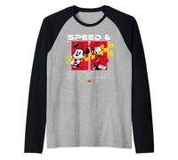 Disney Racing Minnie & Daisy Speed & Style Race Car Drivers Camiseta Manga Raglan