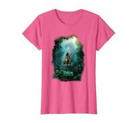 Disney Raya and the Last Dragon Kingdom of Kumandra Camiseta, Mujer, Rosa jaspeado, 3XL