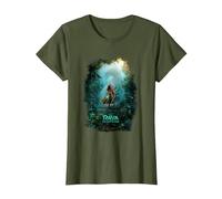Disney Raya and the Last Dragon Kingdom of Kumandra Camiseta, Mujer, Verde Oliva, XS