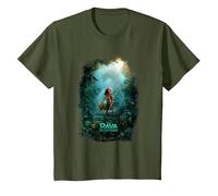 Disney Raya and the Last Dragon Kingdom of Kumandra Camiseta, Niños, Verde Oliva, 10 años