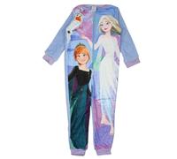 Disney REINA DE NIEVES, mono, niño, niña, (2 a 8 años) mixto, niños, cremallera, 1 pieza, suave, lindo, cálido, pijama, pelele, modelo WD14085 S1-4A, BLEU