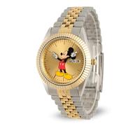 Disney Reloj analógico de Cuarzo con Pulsera de Metal clásico para Adultos, Plata, No Size, Mickey Watches 1 - Caja de Dos Tonos/Pulsera de Acero Inoxidable de Dos Tonos