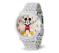 Disney Reloj analógico de Cuarzo japonés para Hombre con Correa de Acero Inoxidable NEWDS000683, Plata