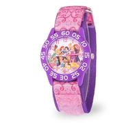 Disney Reloj de Princesa para niñas - Reloj de Princesa para niños con Bisel Rosa y Correa de Nailon Morado - Relojes niñas de 4 a 7 años, Rosa, Princess Plastic Watches 3 - Caja Morada