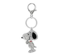 Disney Schlüsselanhänger mit 3D-Steinen, Motiv: Snoopy Einheitsgröße Silber