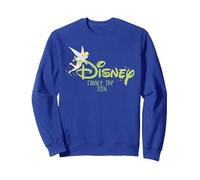 Disney Script Logo Tinker Bell Family Trip 2026 Vacation Sudadera, Unisex para adultos, Azul Real, M