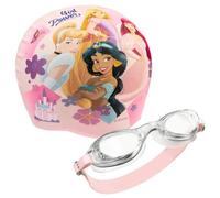 Disney Set de Gafas Buceo y Gorro Piscina Niña con Protección Antiempañante y UV (Rosa Princesa, 3-6 Años)