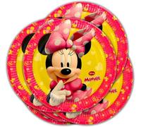 Disney Set fiesta cumpleaños Party 8 platos de papel grandes (23 cm) tema Minnie Mouse.