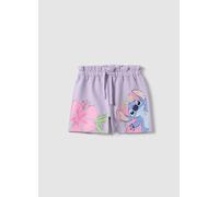 DISNEY, Shorts De Niña En Puro Algodón Violeta Regular Fit Con Stitch, Niña, Lila, Talla: 5-6