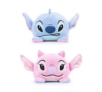 Disney Simba Official Stitch and Angel - Peluche Reversible para niños, Color Azul y Rosa